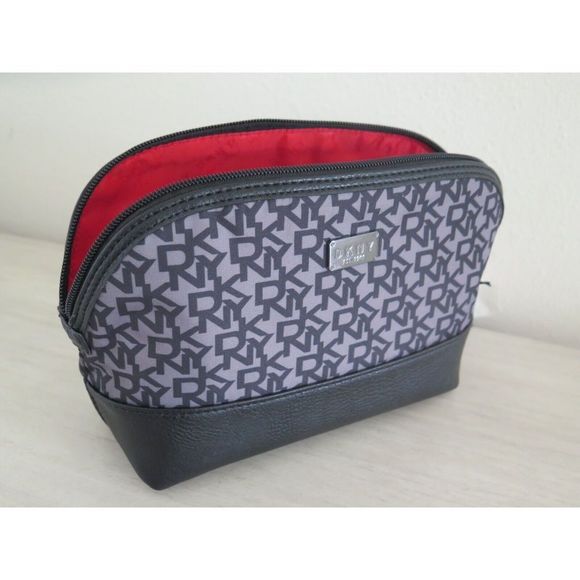DKNY Black Signature Cosmetic Dome Bag - Picture 7 of 9